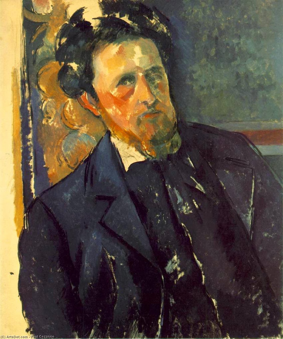 Wikoo.org - موسوعة الفنون الجميلة - اللوحة، العمل الفني Paul Cezanne - Portrait of Joachim