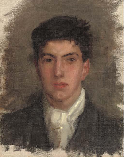 Wikioo.org - The Encyclopedia of Fine Arts - Painting, Artwork by Henry Scott Tuke - Portrait of Johnny Jackett
