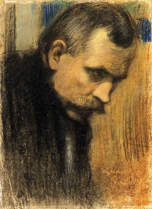 WikiOO.org - 백과 사전 - 회화, 삽화 Jozsef Rippl Ronai - Portrait of József Nyitrai