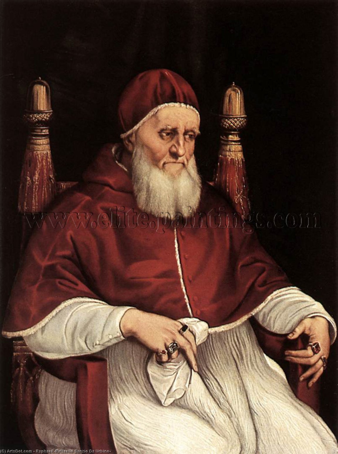 WikiOO.org - Енциклопедия за изящни изкуства - Живопис, Произведения на изкуството Raphael (Raffaello Sanzio Da Urbino) - Portrait of Julius II
