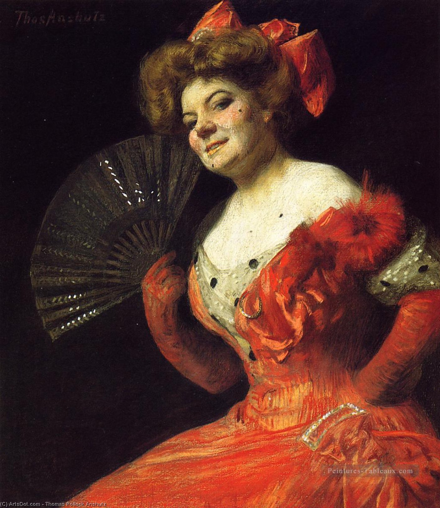WikiOO.org - Encyclopedia of Fine Arts - Maalaus, taideteos Thomas Pollock Anshutz - Portrait of Katherine Rice