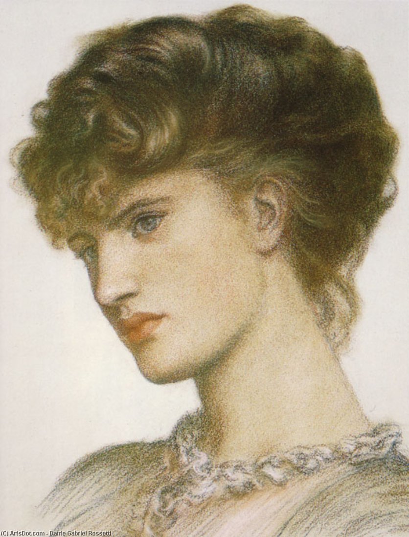 WikiOO.org - Encyclopedia of Fine Arts - Lukisan, Artwork Dante Gabriel Rossetti - Portrait of a Lady