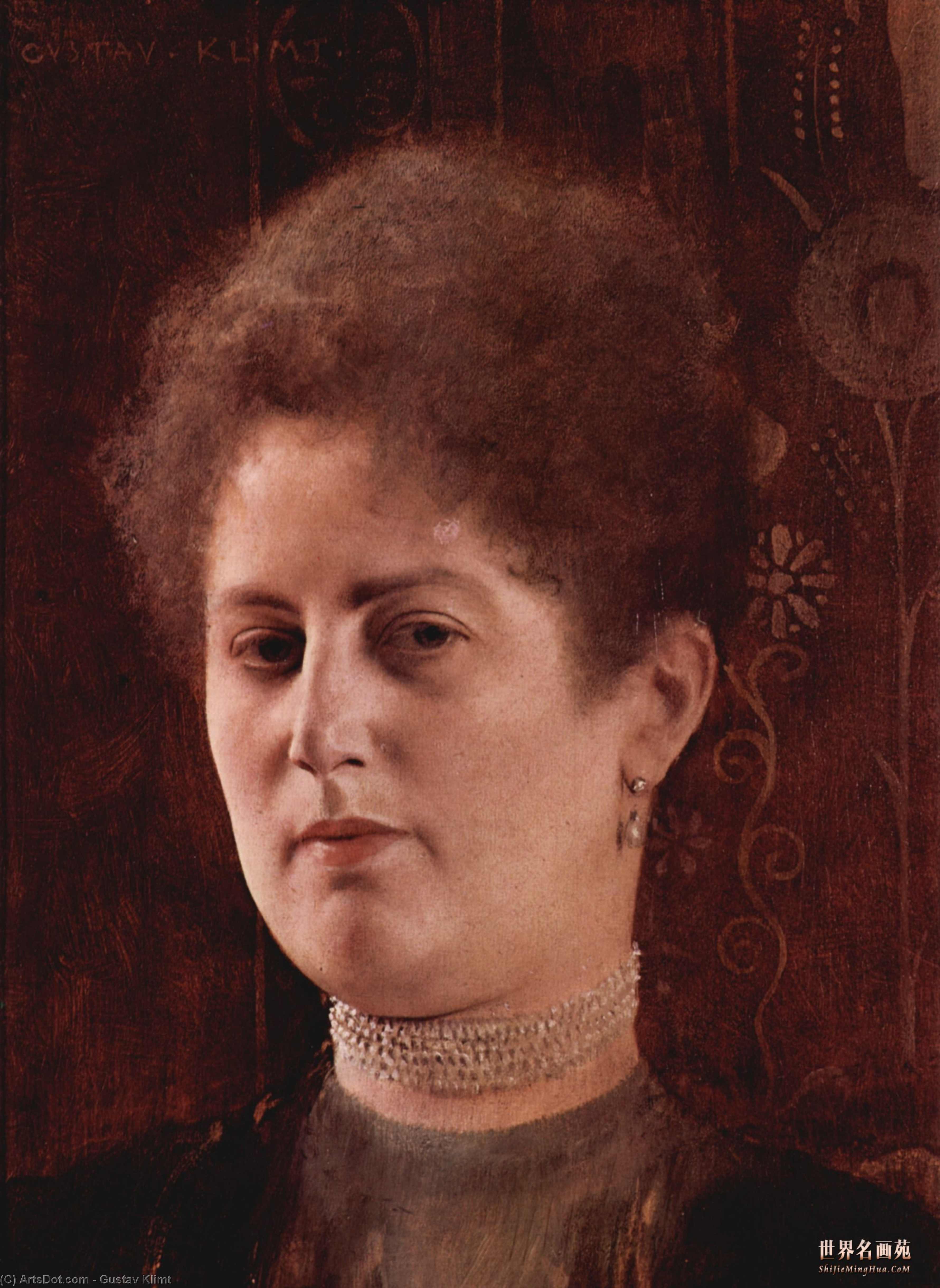 Wikoo.org - موسوعة الفنون الجميلة - اللوحة، العمل الفني Gustav Klimt - Portrait of a Lady