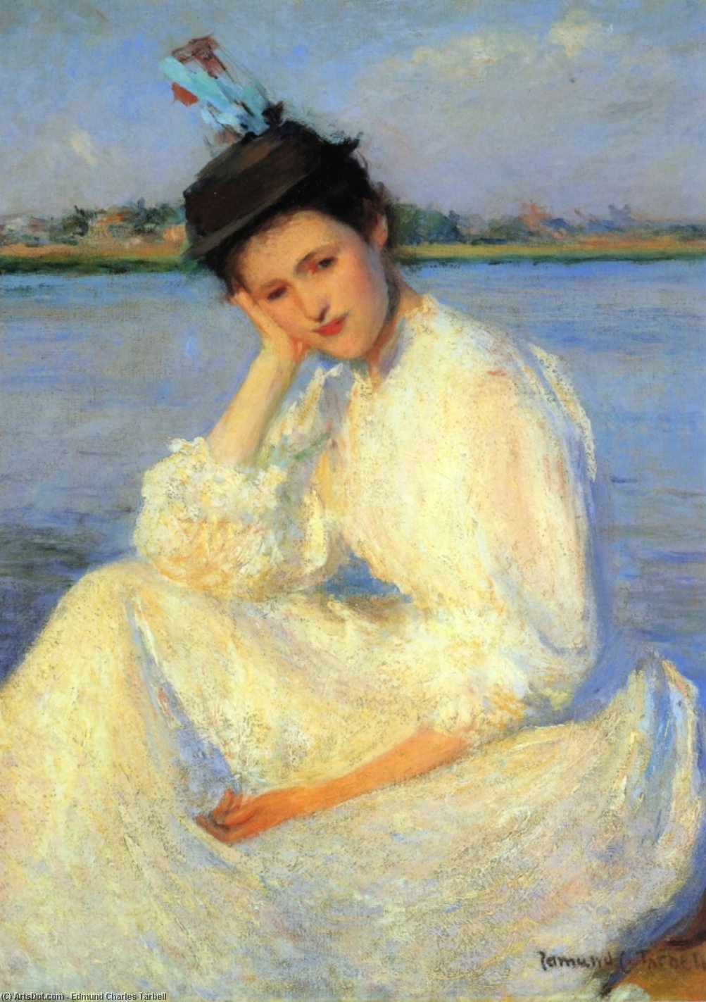 Wikioo.org - The Encyclopedia of Fine Arts - Painting, Artwork by Edmund Charles Tarbell - Portrait of a Lady
