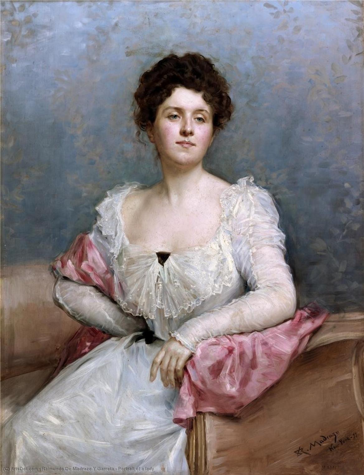 WikiOO.org – 美術百科全書 - 繪畫，作品 Raimundo De Madrazo Y Garreta - 一个女人的肖像