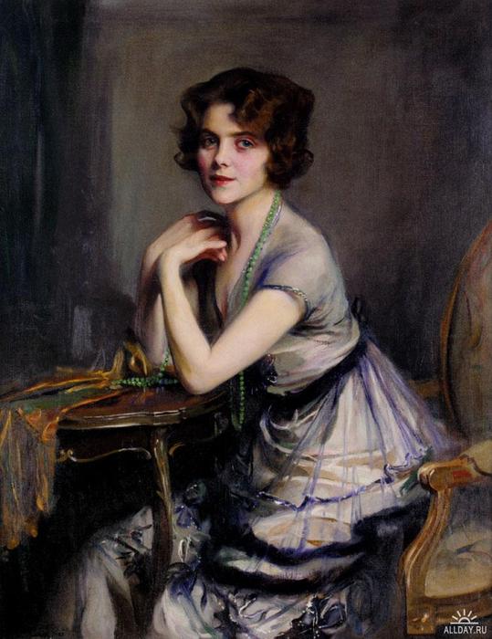 Wikioo.org – L'Encyclopédie des Beaux Arts - Peinture, Oeuvre de Philip Alexius De Laszlo - Portrait d une dame