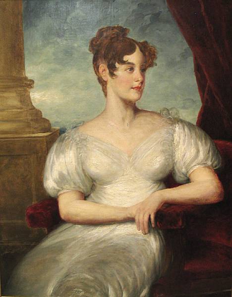 Wikioo.org – La Enciclopedia de las Bellas Artes - Pintura, Obras de arte de Friedrich Ritter Von Amerling - Retrato de una dama