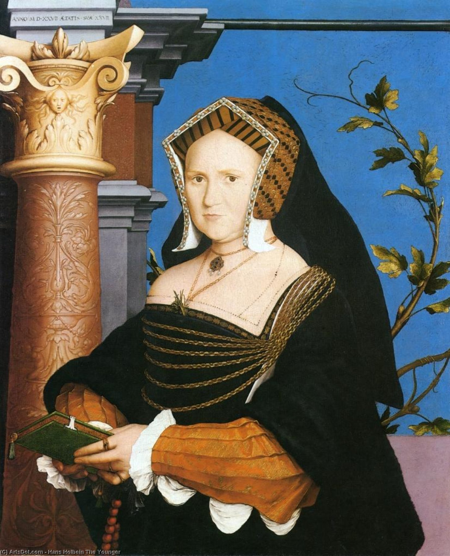 Wikioo.org - The Encyclopedia of Fine Arts - Painting, Artwork by Hans Holbein The Younger - Portrait of Lady Guildford