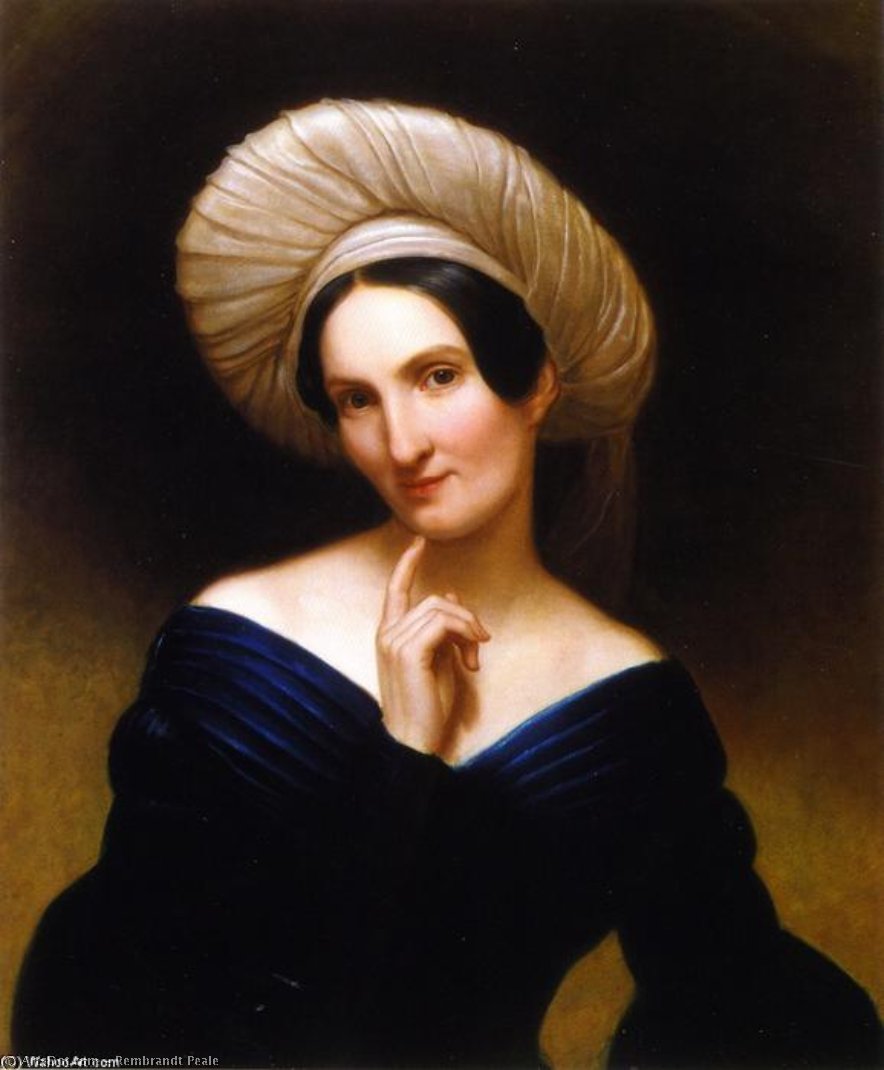 Wikioo.org - The Encyclopedia of Fine Arts - Painting, Artwork by Rembrandt Peale - Portrait of a Lady (Harriet Cany Peale)