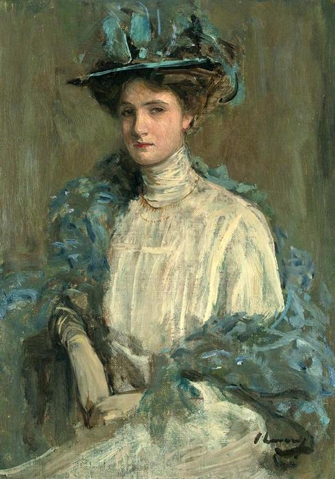 Wikioo.org - The Encyclopedia of Fine Arts - Painting, Artwork by John Lavery - Portrait of a Lady in Blue