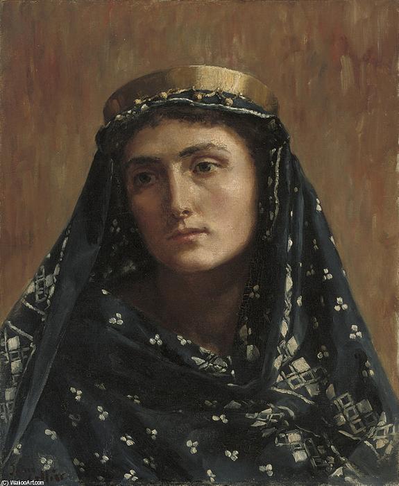 Wikioo.org – La Enciclopedia de las Bellas Artes - Pintura, Obras de arte de John Maler Collier - Retrato de una dama para  Oriental  vestido