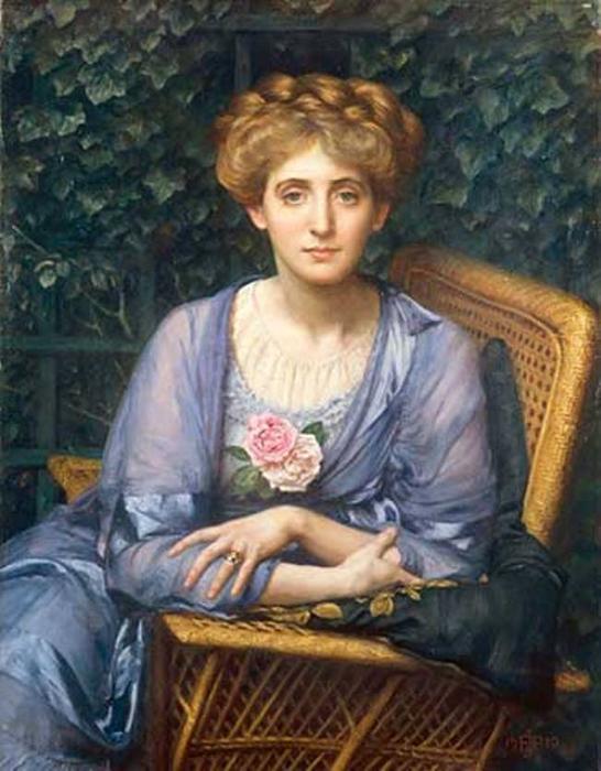 Wikioo.org - The Encyclopedia of Fine Arts - Painting, Artwork by Edward John Poynter - Portrait Of Lady Markham