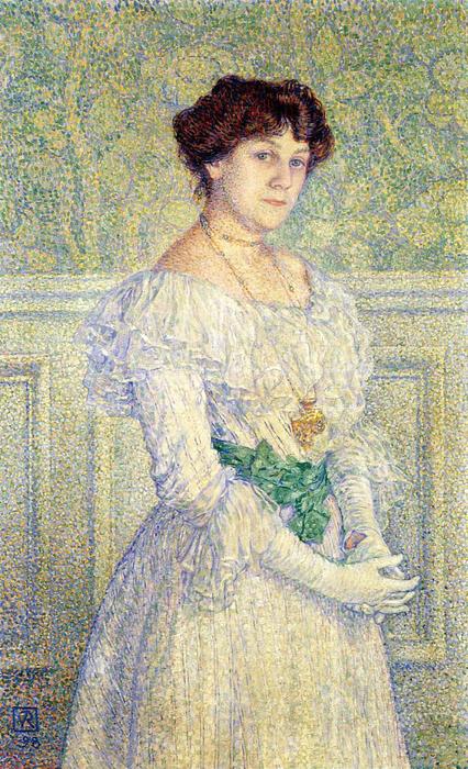 WikiOO.org - Encyclopedia of Fine Arts - Lukisan, Artwork Theo Van Rysselberghe - Portrait of Laure Fle