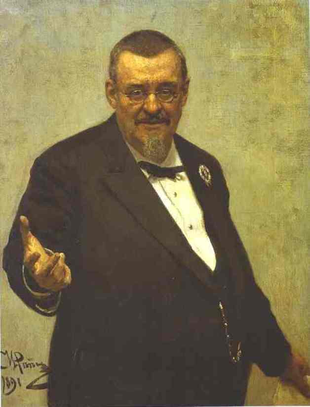 WikiOO.org - Encyclopedia of Fine Arts - Målning, konstverk Ilya Yefimovich Repin - Portrait of the Lawyer Vladimir Spasovitch.