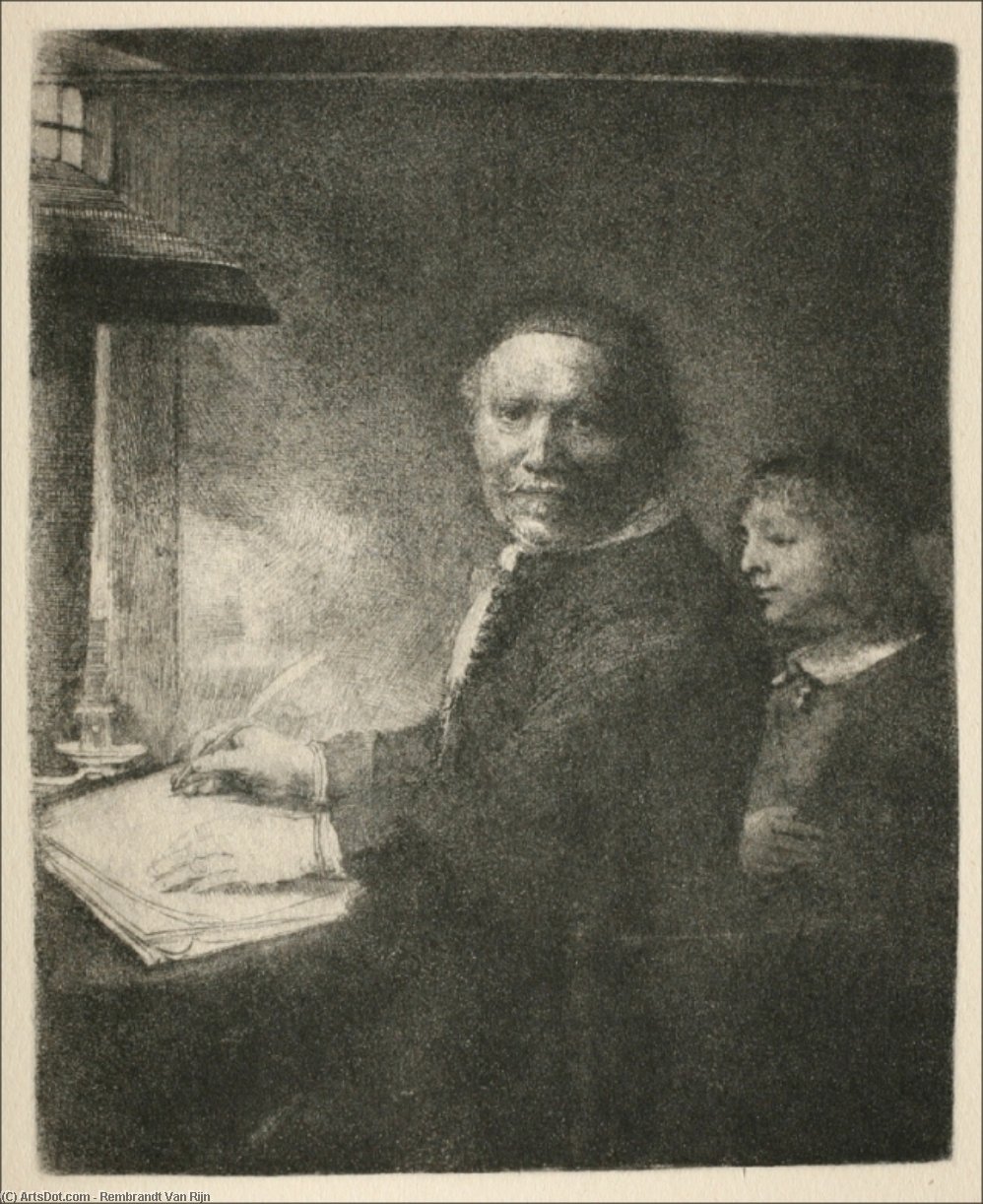 WikiOO.org - Εγκυκλοπαίδεια Καλών Τεχνών - Ζωγραφική, έργα τέχνης Rembrandt Van Rijn - Portrait of Lieven Willemsz van Coppenol