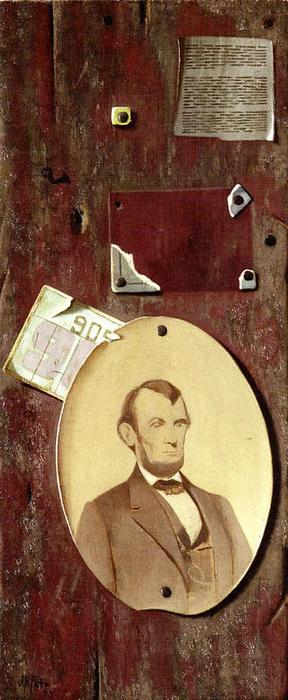 WikiOO.org - Εγκυκλοπαίδεια Καλών Τεχνών - Ζωγραφική, έργα τέχνης John Frederick Peto - Portrait of Lincoln