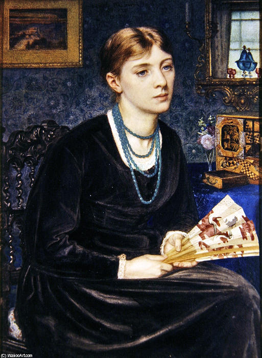 Wikioo.org - The Encyclopedia of Fine Arts - Painting, Artwork by Edward John Poynter - Portrait Of Louise A. Baldwin