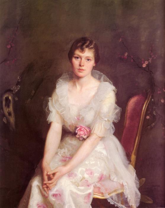 WikiOO.org - Encyclopedia of Fine Arts - Lukisan, Artwork William Macgregor Paxton - Portrait of Louise Converse