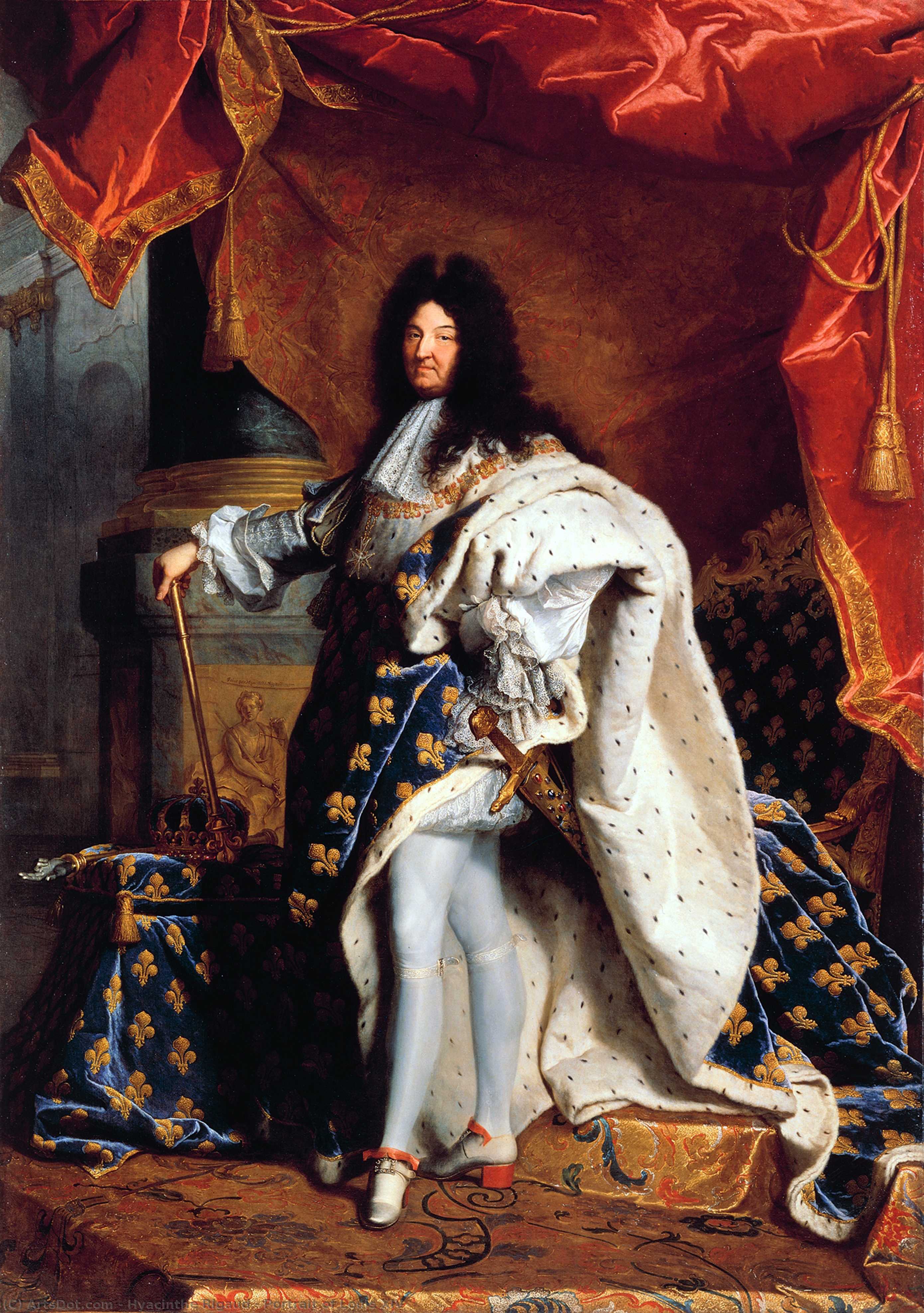 Wikioo.org - The Encyclopedia of Fine Arts - Painting, Artwork by Hyacinthe Rigaud - Portrait of Louis XIV