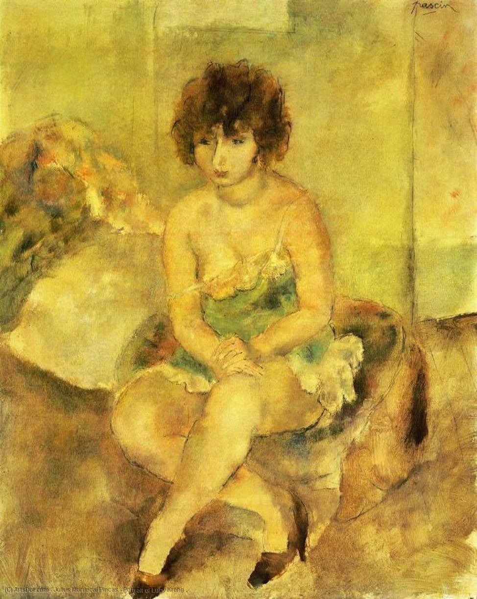 Wikioo.org - The Encyclopedia of Fine Arts - Painting, Artwork by Julius Mordecai Pincas - Portrait of Lucy Krohg