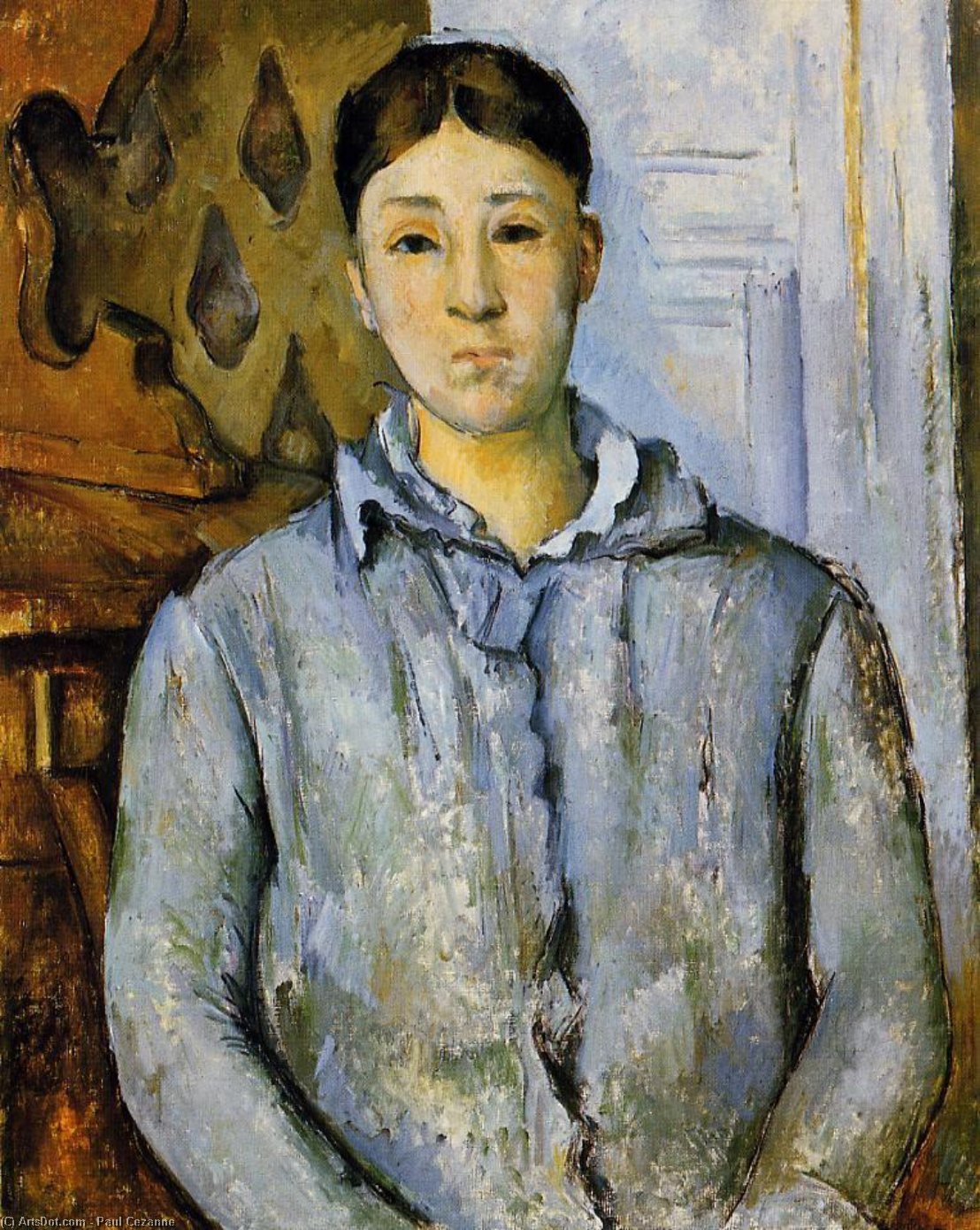 Wikioo.org - The Encyclopedia of Fine Arts - Painting, Artwork by Paul Cezanne - Portrait of Madame Cezanne