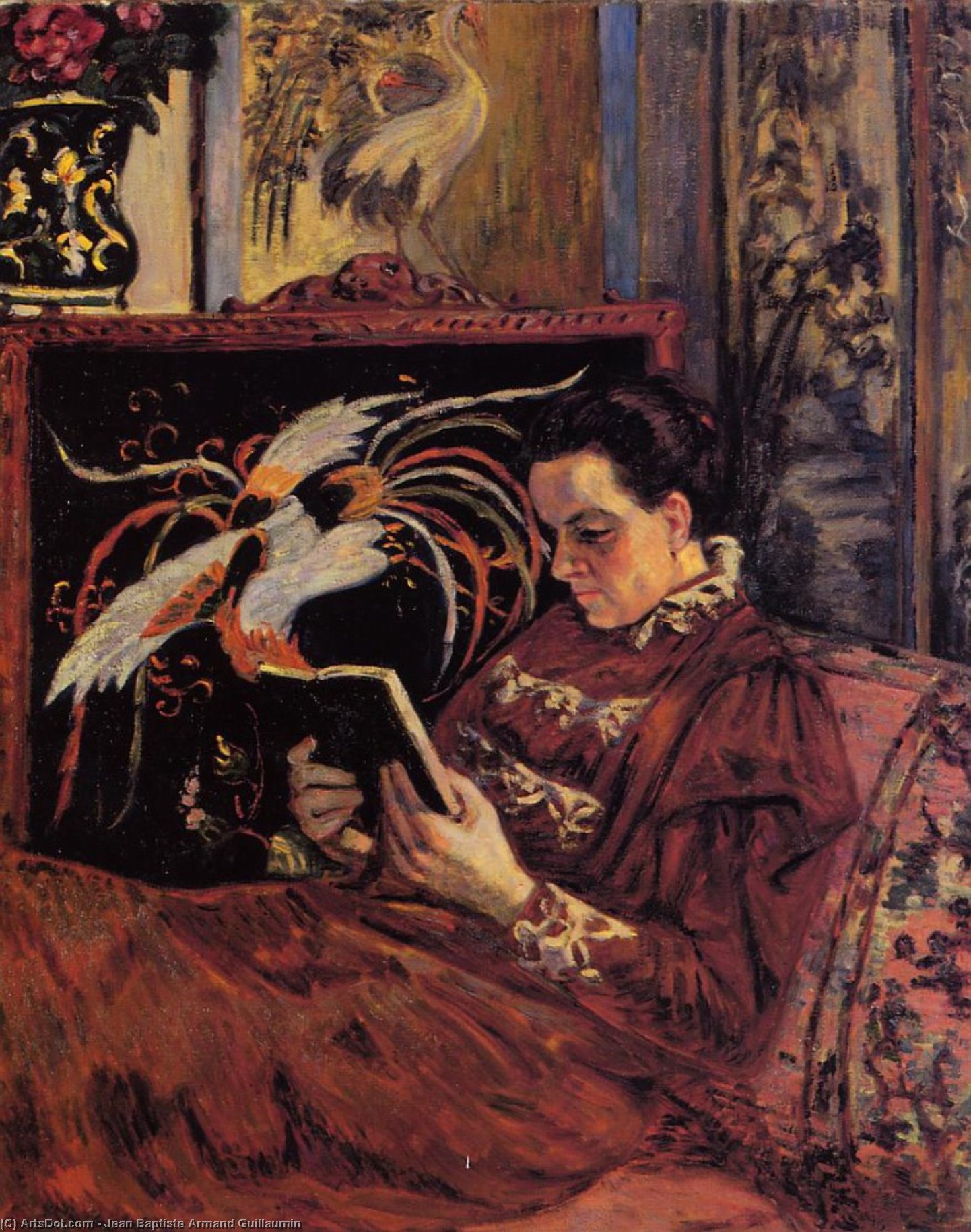 WikiOO.org - Enciclopédia das Belas Artes - Pintura, Arte por Jean Baptiste Armand Guillaumin - Portrait of Madame Guillaumin