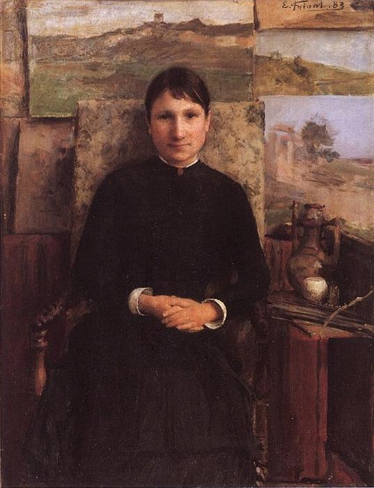 Wikioo.org - The Encyclopedia of Fine Arts - Painting, Artwork by Émile Friant - Portrait of Madame Petitjean