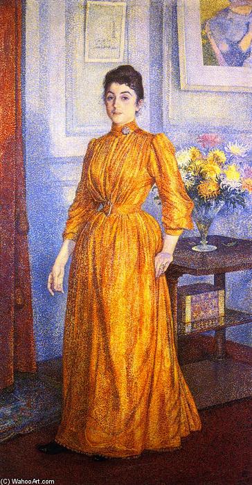 Wikioo.org - The Encyclopedia of Fine Arts - Painting, Artwork by Theo Van Rysselberghe - Portrait of Madame V.R.