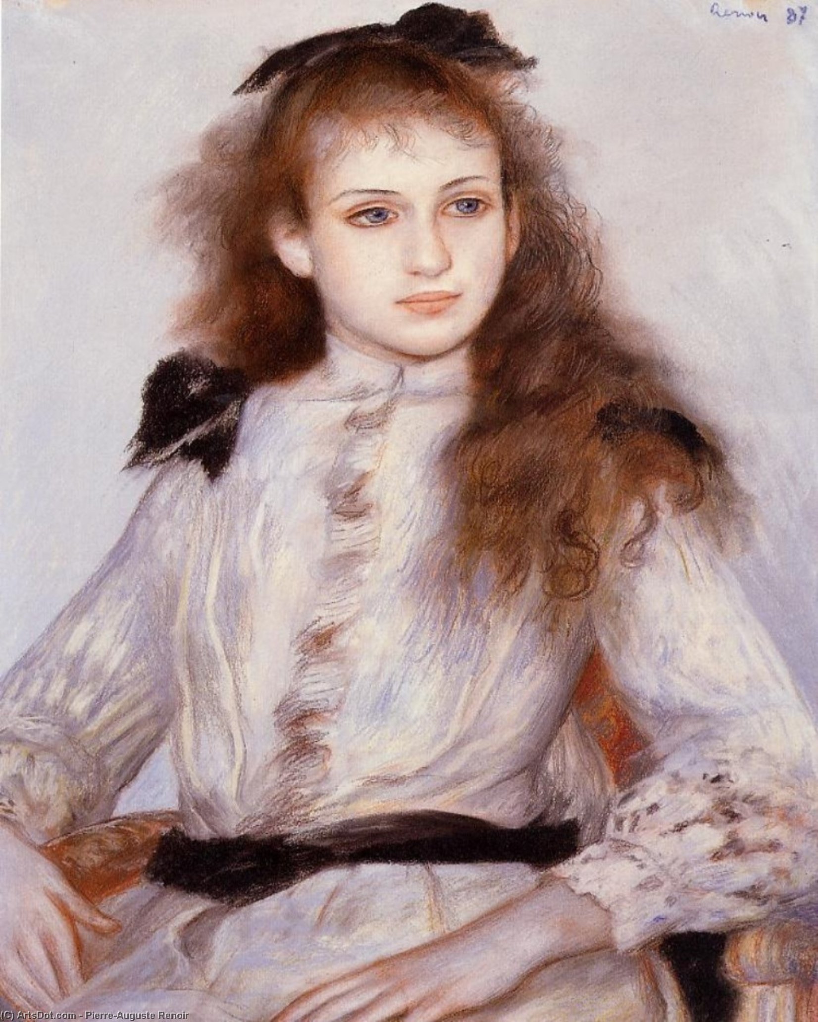 Wikioo.org - The Encyclopedia of Fine Arts - Painting, Artwork by Pierre-Auguste Renoir - Portrait of Madeleine Adam