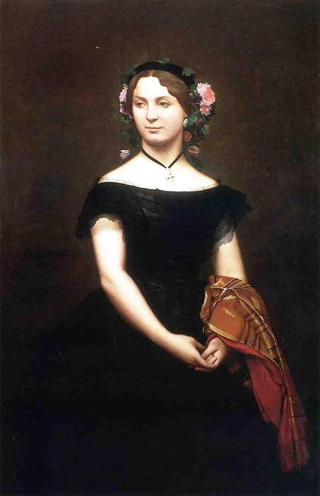 WikiOO.org - Enciclopédia das Belas Artes - Pintura, Arte por Jean Léon Gérôme - Portrait of Mademoiselle Durand