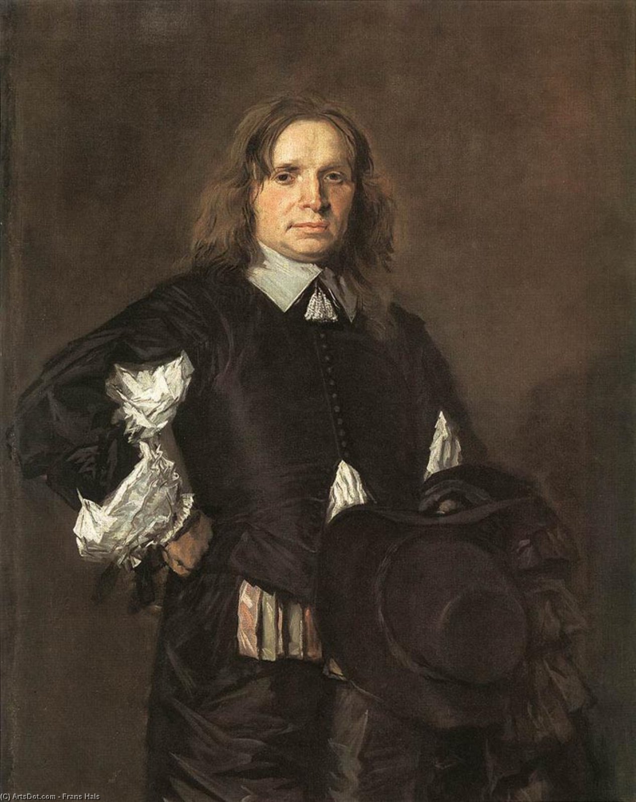 Wikioo.org - สารานุกรมวิจิตรศิลป์ - จิตรกรรม Frans Hals - Portrait of a Man (13)