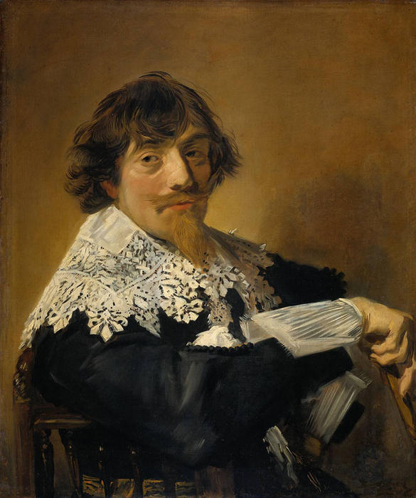 Wikioo.org - The Encyclopedia of Fine Arts - Painting, Artwork by Frans Hals - Portrait of a man, possibly Nicolaes Hasselaer