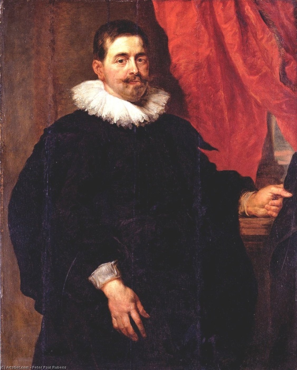 Wikioo.org - The Encyclopedia of Fine Arts - Painting, Artwork by Peter Paul Rubens - Portrait of a Man, Probably Peter Van Hecke
