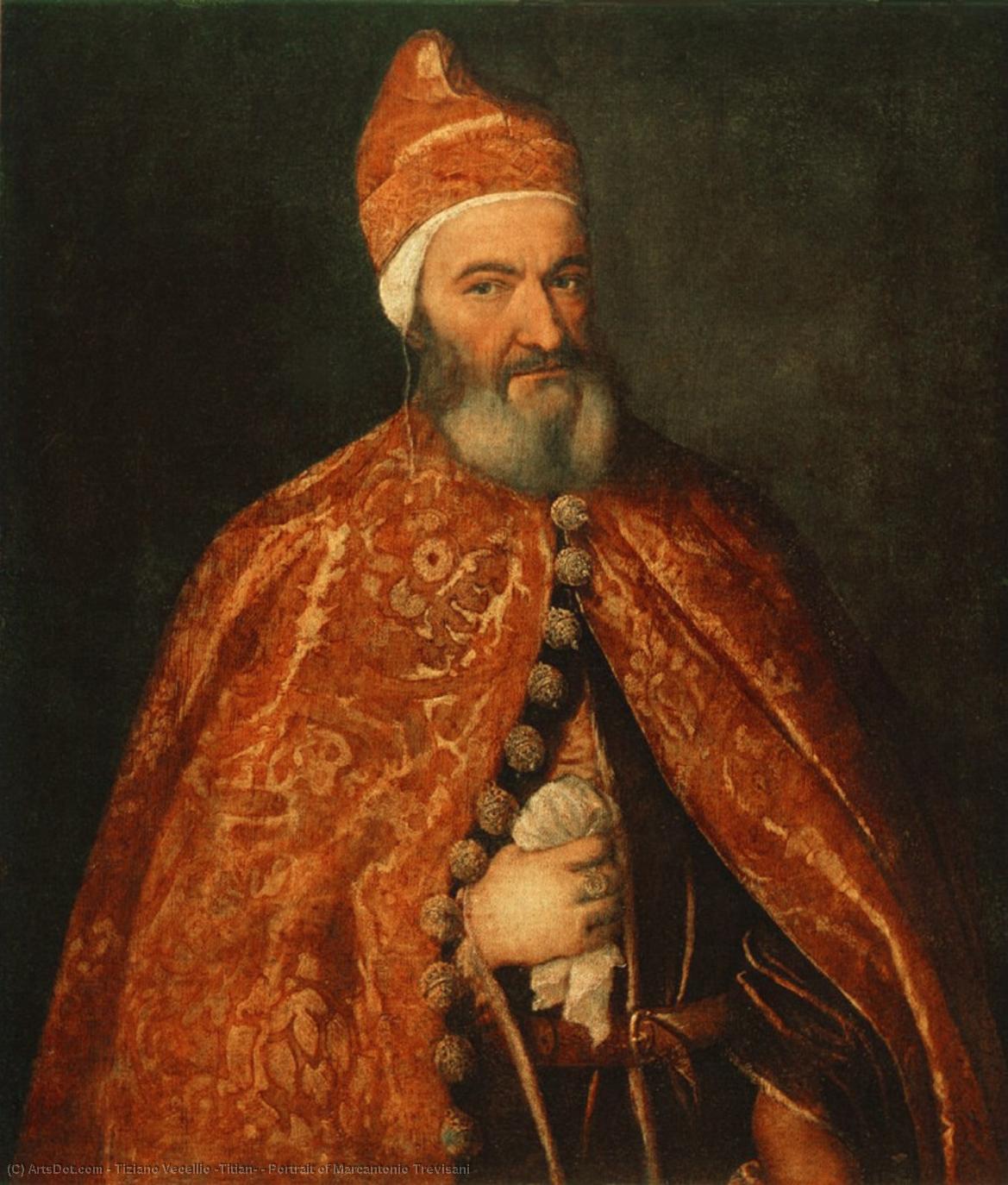 WikiOO.org - אנציקלופדיה לאמנויות יפות - ציור, יצירות אמנות Tiziano Vecellio (Titian) - Portrait of Marcantonio Trevisani