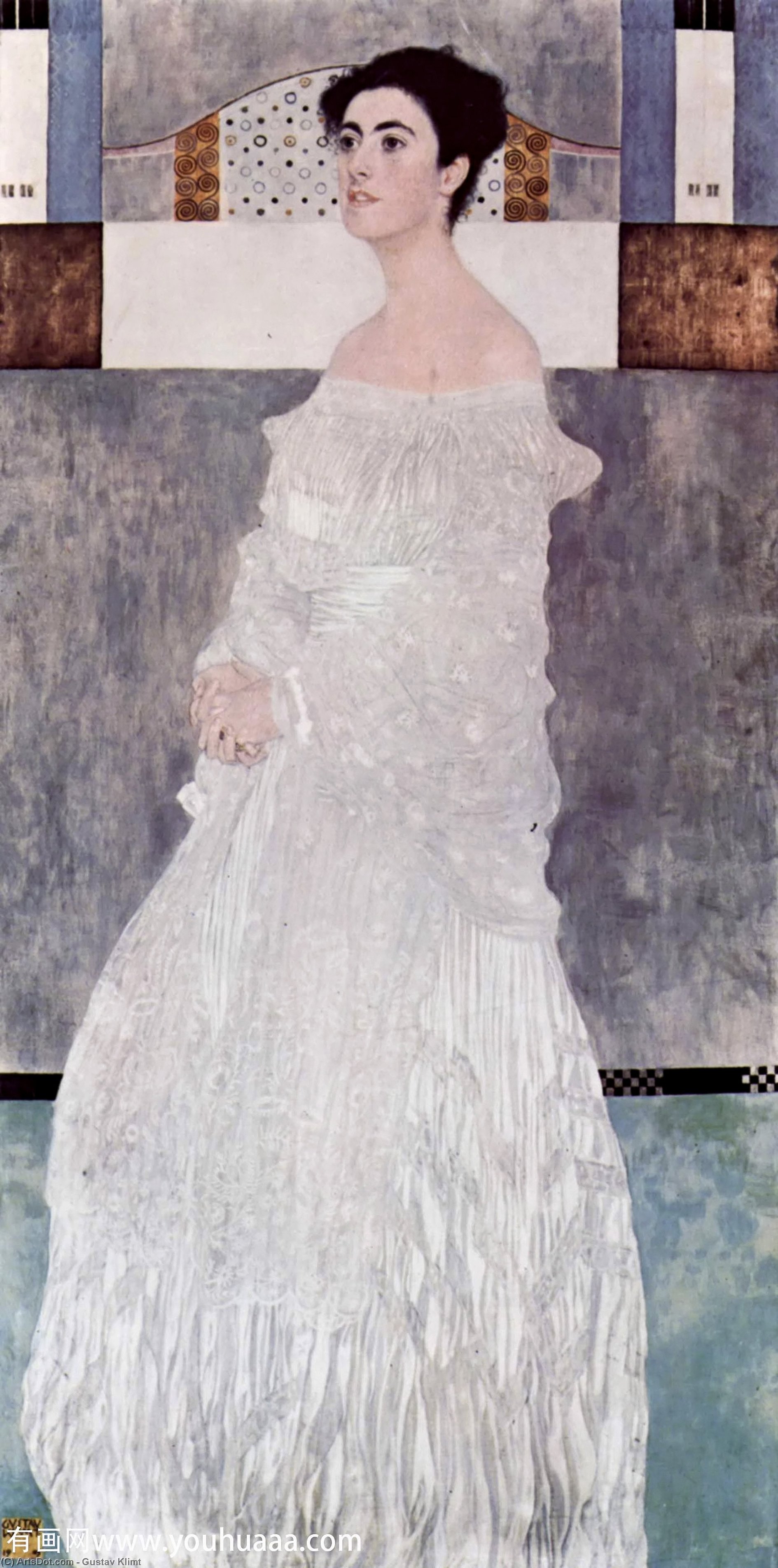Wikioo.org - The Encyclopedia of Fine Arts - Painting, Artwork by Gustav Klimt - Portrait of Margaret Stonborough-Wittgenstein