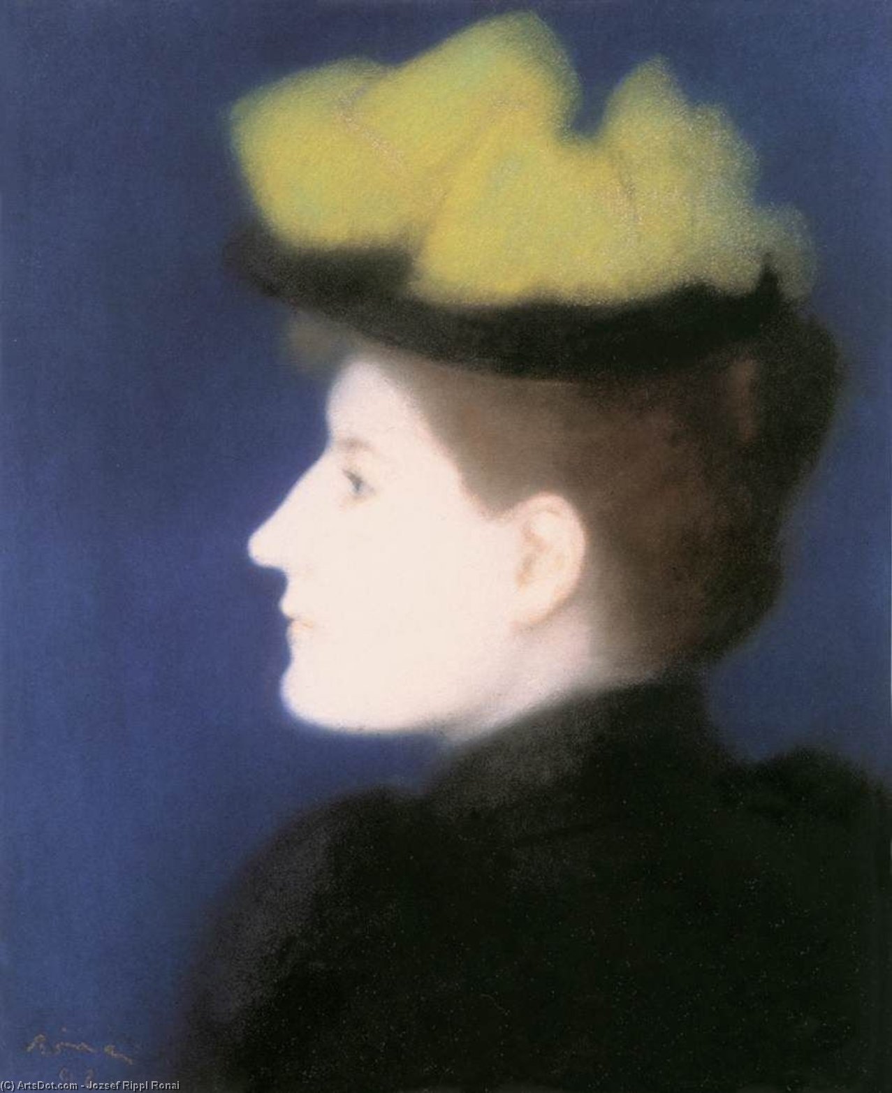 Wikioo.org - The Encyclopedia of Fine Arts - Painting, Artwork by Jozsef Rippl Ronai - Portrait of Margit Piátsek