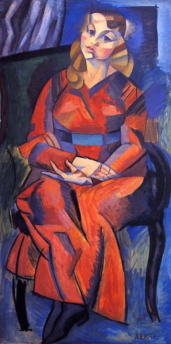 WikiOO.org - Encyclopedia of Fine Arts - Målning, konstverk Andre Lhote - Portrait of Marguerite
