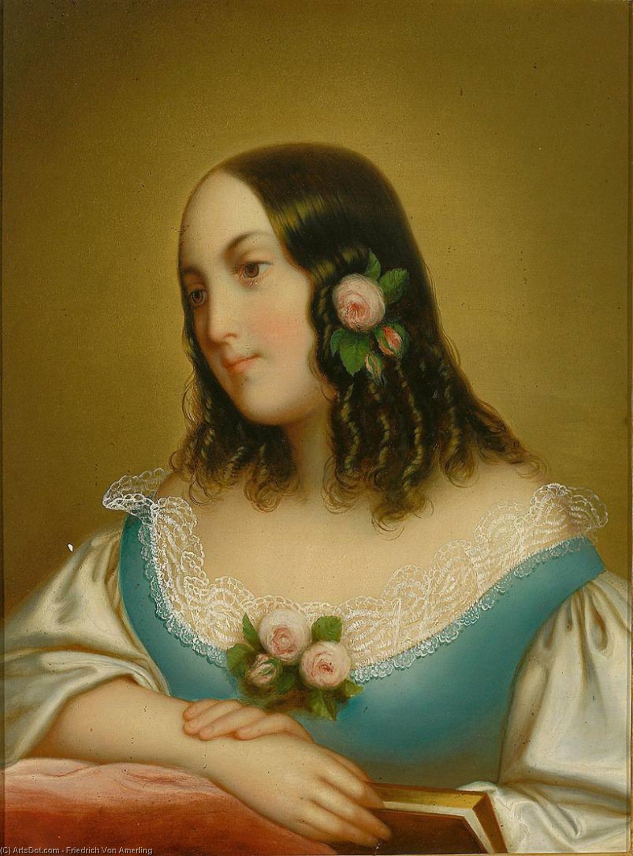 WikiOO.org - Encyclopedia of Fine Arts - Lukisan, Artwork Friedrich Ritter Von Amerling - Portrait of Maria