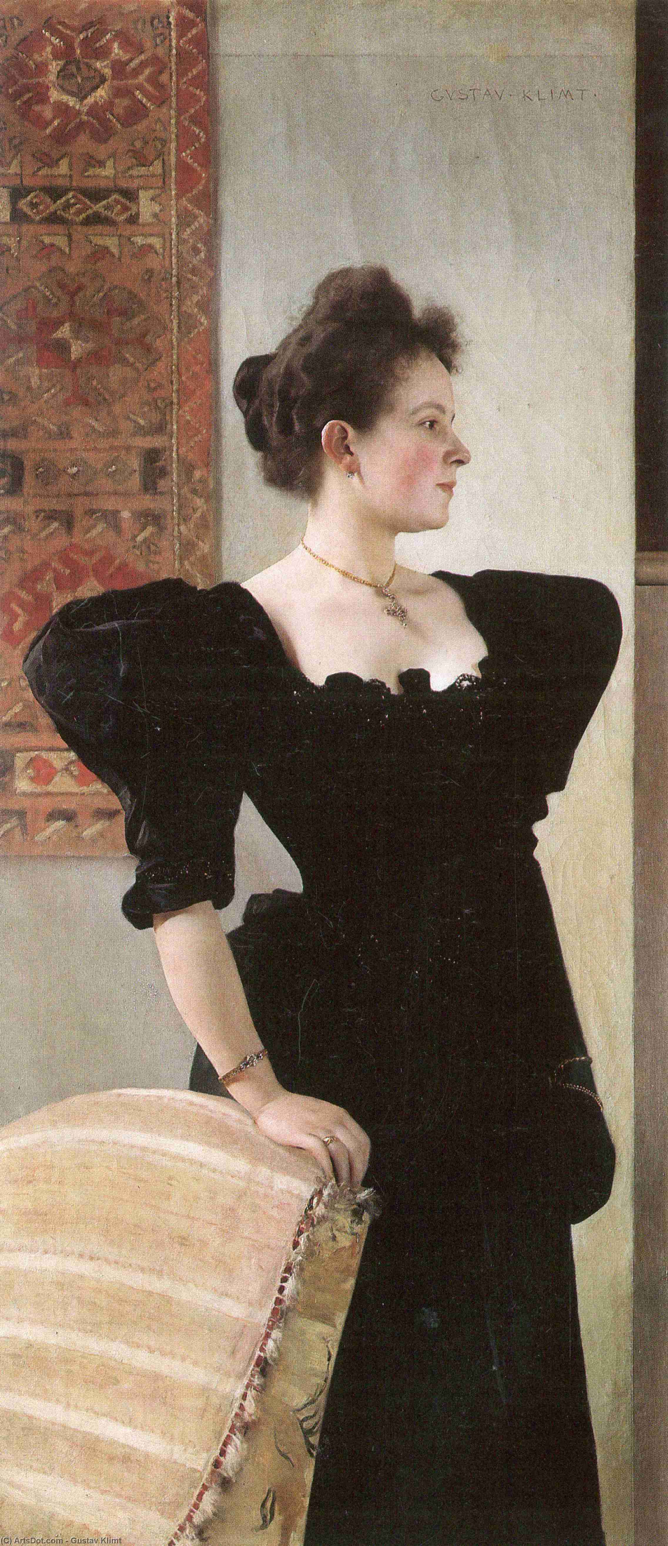 Wikioo.org - The Encyclopedia of Fine Arts - Painting, Artwork by Gustav Klimt - Portrait of Marie Breunig