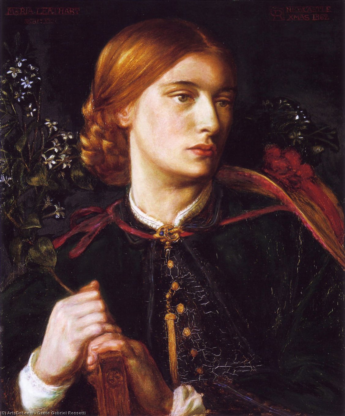 Wikioo.org - Encyklopedia Sztuk Pięknych - Malarstwo, Grafika Dante Gabriel Rossetti - Portrait of Maria Leathart