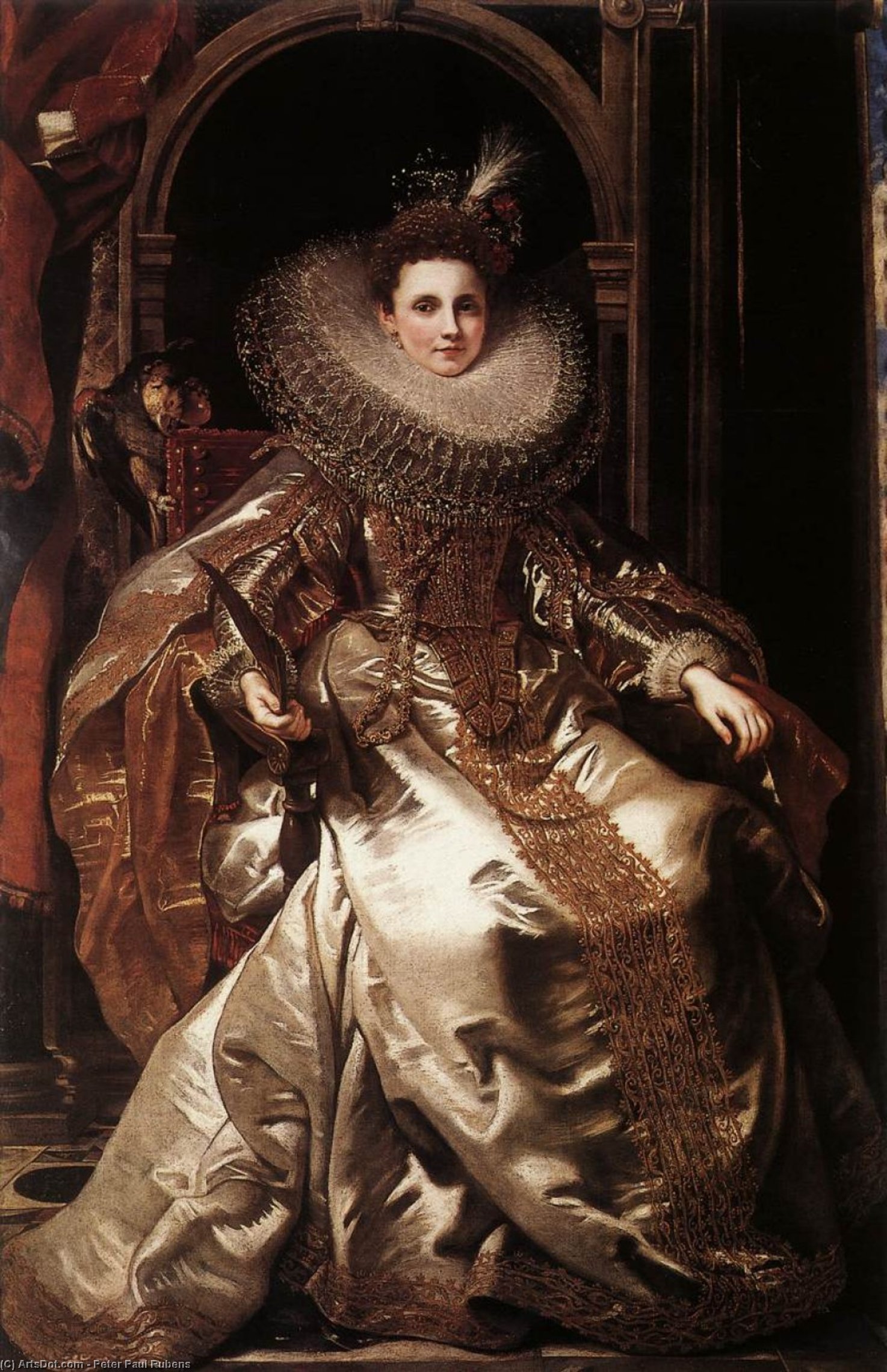Wikioo.org - Bách khoa toàn thư về mỹ thuật - Vẽ tranh, Tác phẩm nghệ thuật Peter Paul Rubens - Portrait of Maria Serra Pallavicino