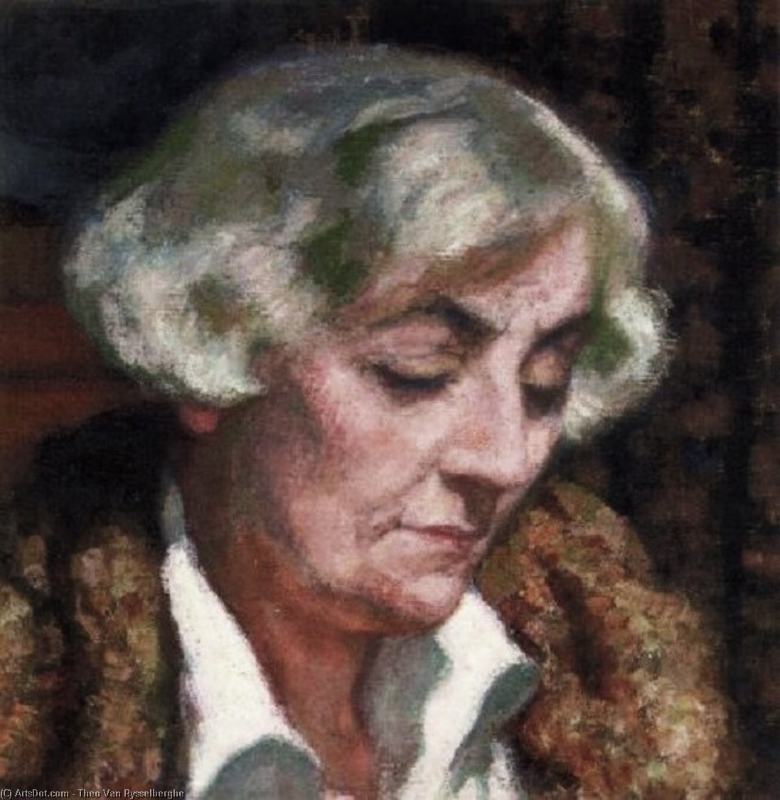 Wikioo.org - The Encyclopedia of Fine Arts - Painting, Artwork by Theo Van Rysselberghe - Portrait of Maria van Rysselberghe