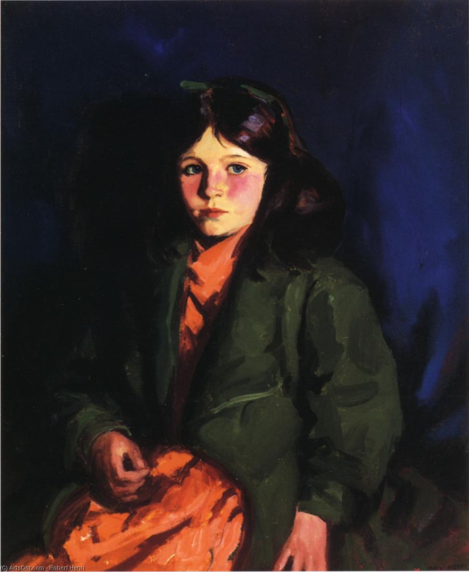 Wikioo.org - The Encyclopedia of Fine Arts - Painting, Artwork by Robert Henri - Portrait of Mary Patten