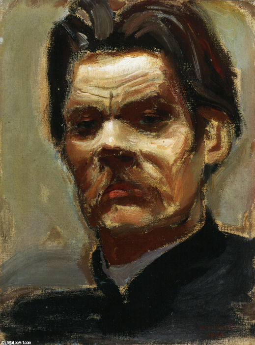 WikiOO.org - Güzel Sanatlar Ansiklopedisi - Resim, Resimler Akseli Gallen Kallela - Portrait of Maxim Gorky