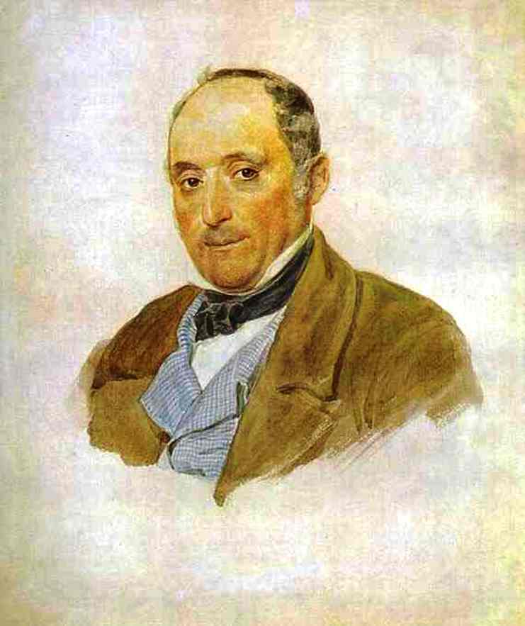 Wikioo.org - The Encyclopedia of Fine Arts - Painting, Artwork by Karl Pavlovich Brulloff - Portrait of a Man from the Tittoni's family