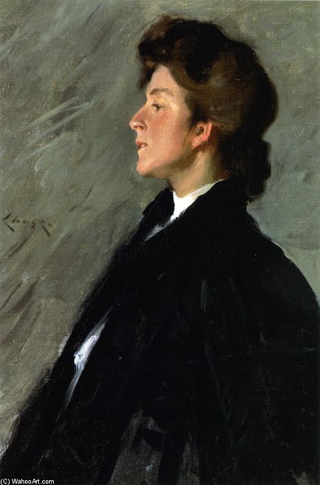 WikiOO.org - Encyclopedia of Fine Arts - Maleri, Artwork William Merritt Chase - Portrait of Miss Bellemy (also known as Miss Bellemy)
