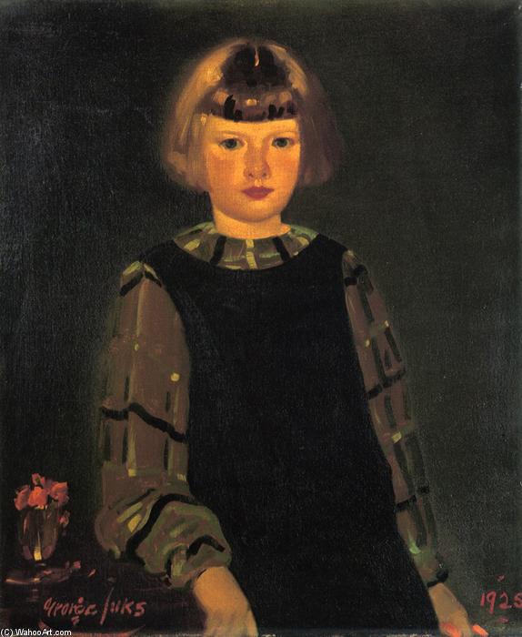 WikiOO.org – 美術百科全書 - 繪畫，作品 George Benjamin Luks - 肖像小姐露丝·布莱斯林的