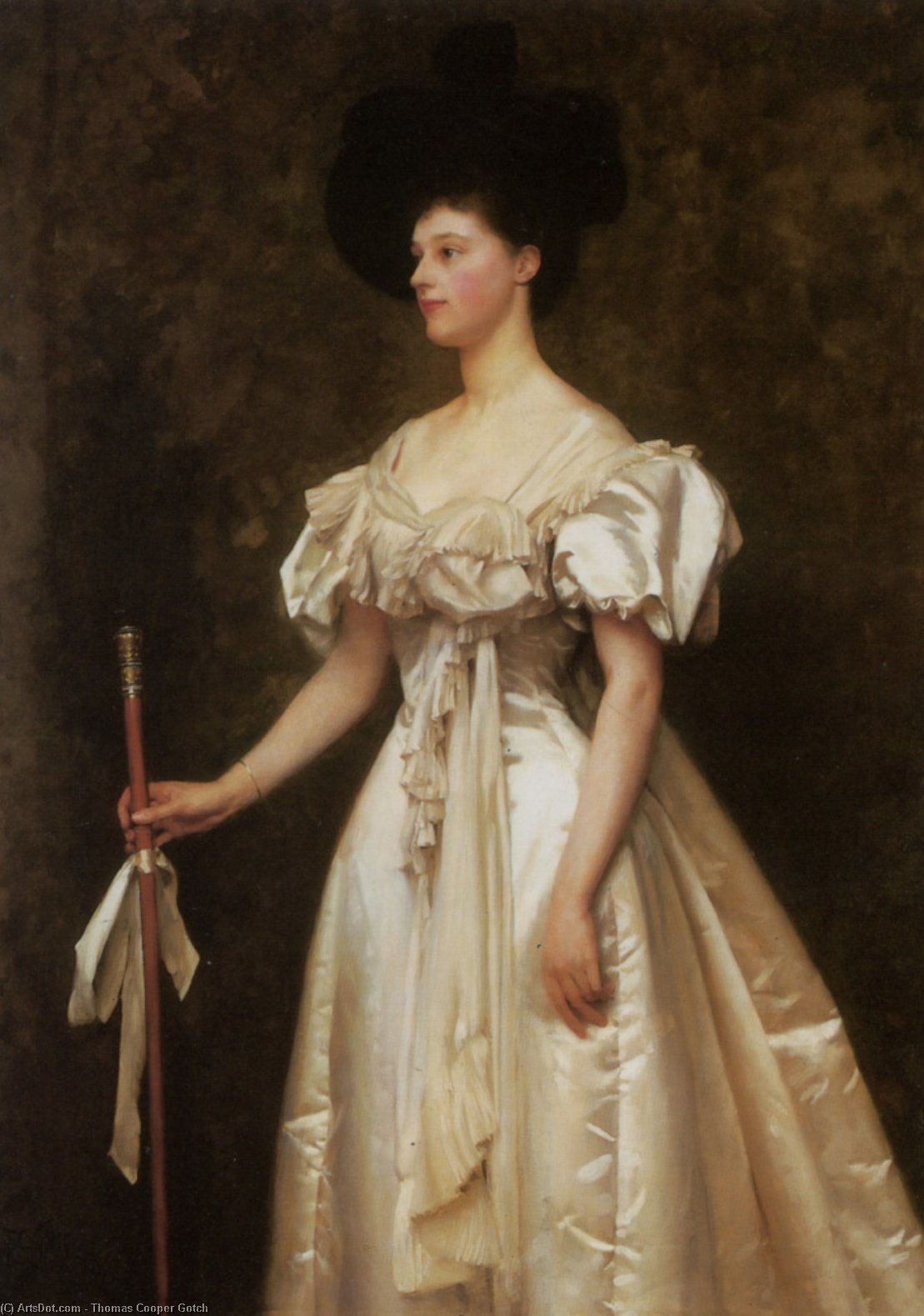 WikiOO.org - Енциклопедія образотворчого мистецтва - Живопис, Картини
 Thomas Cooper Gotch - A Portrait of Miss Winifred Grace Hegan Kennard