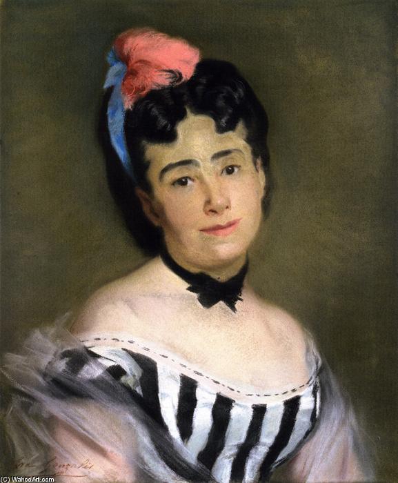 WikiOO.org - Encyclopedia of Fine Arts - Maľba, Artwork Eva Gonzales - Portrait of Mme. E. G.