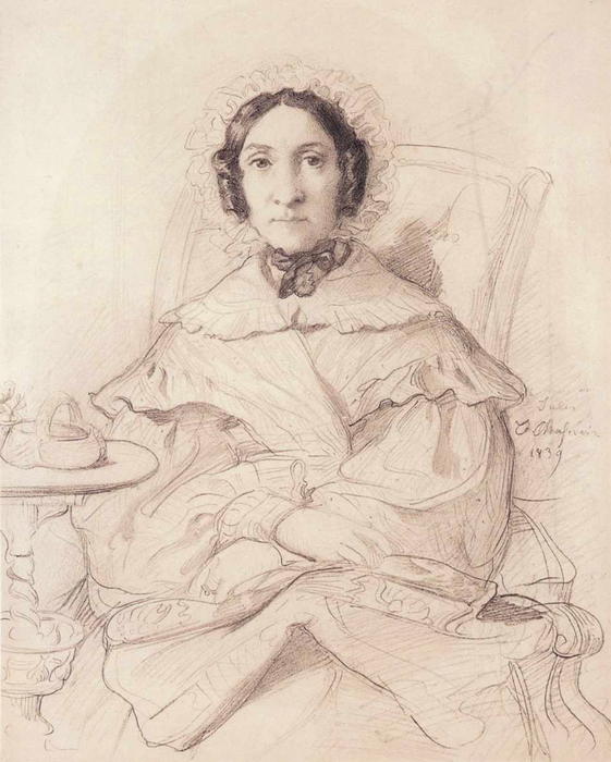 WikiOO.org - Енциклопедія образотворчого мистецтва - Живопис, Картини
 Théodore Chassériau - Portrait of Mme Monnerot the Elder